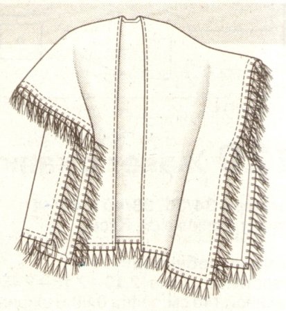 Пончо технический эскиз