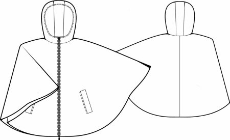 Дождевик Кейп выкройка