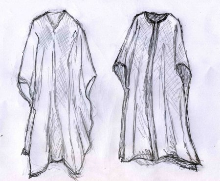 Складки на пончо