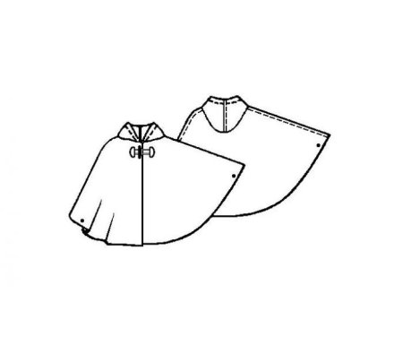 Выкройка пончо с воротником