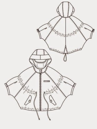 Дождевик пончо выкройка Бурда