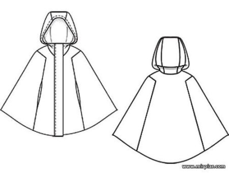 Бурда накидка с капюшоном