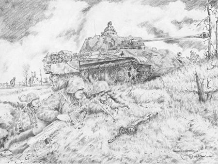 Курская битва танковое сражение чёрно белое