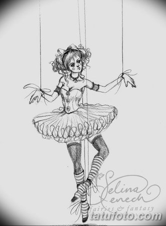 Кукла марионетка рисунок