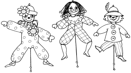 Эскиз куклы для кукольного театра