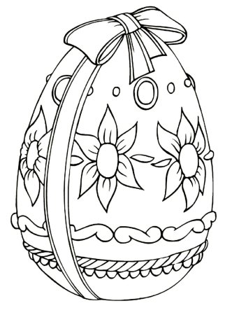 Раскраска на тему пасхальное яйцо