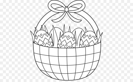 Пасхальная корзинка трафарет