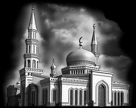 Мечеть Тадж Махал гравировка на памятник