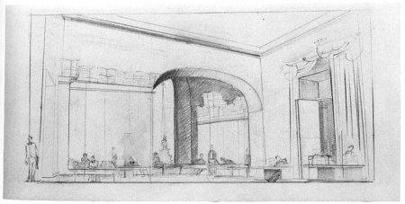 Декорации к спектаклю карандашом