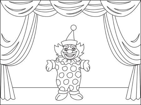 Театр раскраска для детей