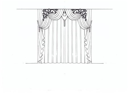 Эскизы классического ламбрекена