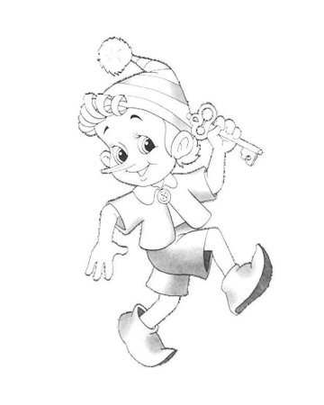 Эскиз костюма Буратино