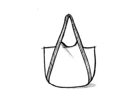 Технический эскиз сумки шоппера