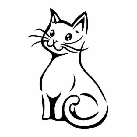 Трафарет кошки