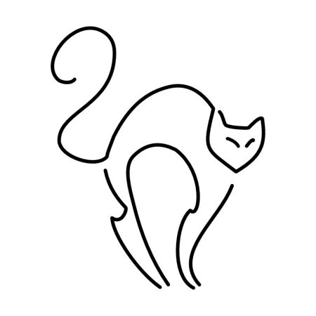 Кот одной линией