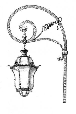 Уличный фонарь набросок