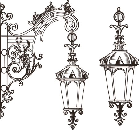 Векторный уличный фонарь