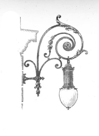 Эскиз уличного фонаря