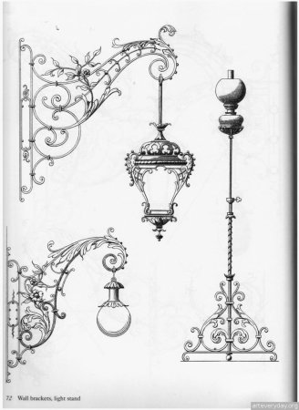 Кованые фонари эскизы