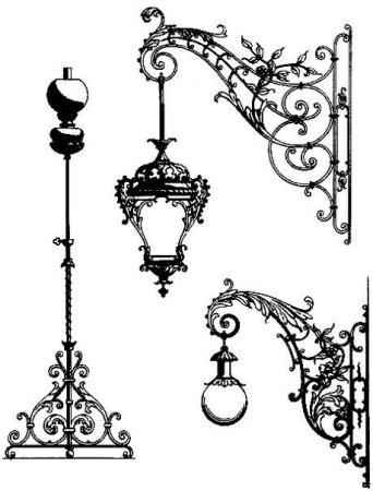 Кованые фонари эскизы
