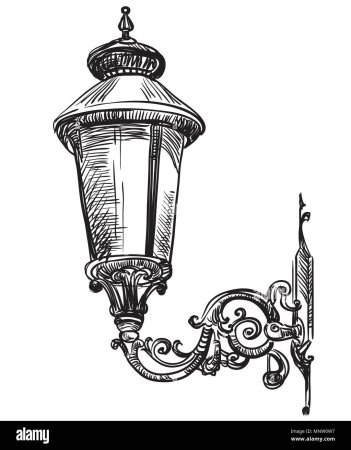 Эскиз уличного фонаря