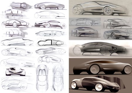 Дизайнерские скетчи автомобилей
