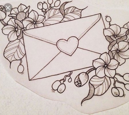 Конверт карандашом