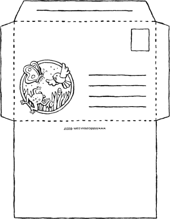 Конверт раскраска