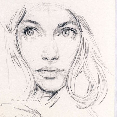 Скетч портрет карандашом
