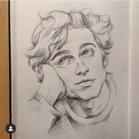 Тимоти Шаламе рисунок