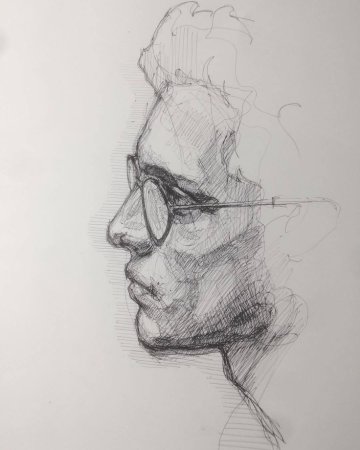 Карандашный набросок портрета