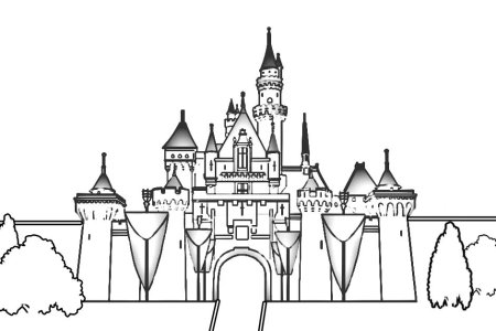 Замок Нойшванштайн раскраска