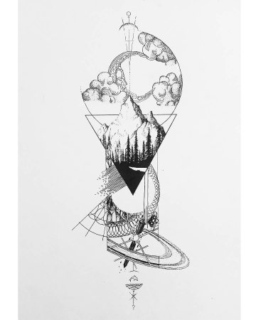 Геометрические Татуировки эскизы