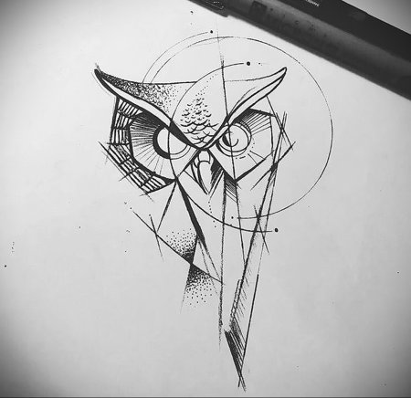 Тату эскизы лайнворк геометрия