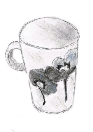 Кружка рисунок карандашом