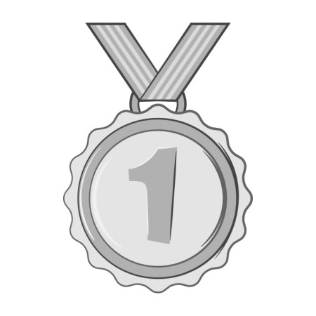 Медаль 1 место чб