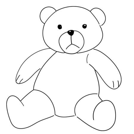 Раскраска мишка для детей 3-4 лет