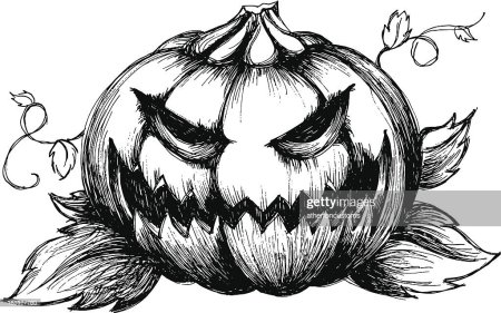 Тыква тату эскиз