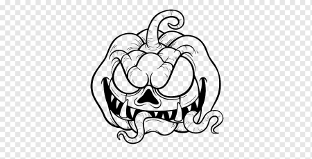 Страшная тыква раскраска