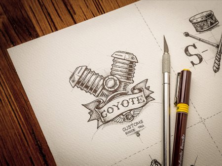 Скетчи логотипов