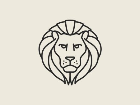 Тату Лев Минимализм