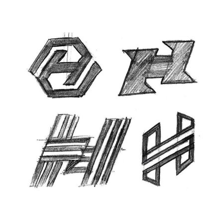 Карандашный набросок логотипа