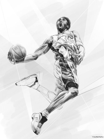 Коби Брайант рисунок