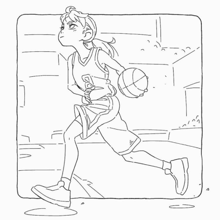 Раскраска баскетболистка