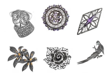 Эскизы для брошек
