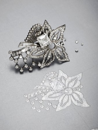 Трафарет узора перо