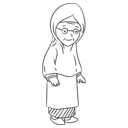 Бабушка карандашом для детей