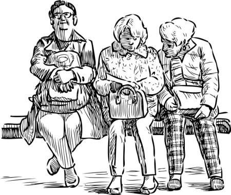 Зарисовка пожилого человека