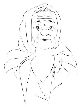 Бабушка с клубочком