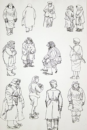 Раскраска бабушка и дедушка для детей